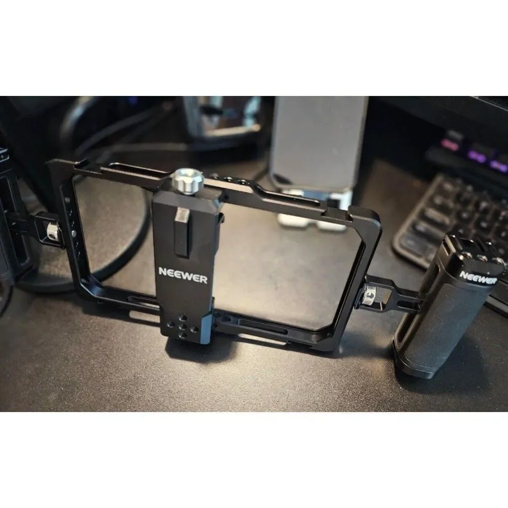 Upgraded Phone Rig Vlogging Kit, Video Stabilizer with Dual Handle